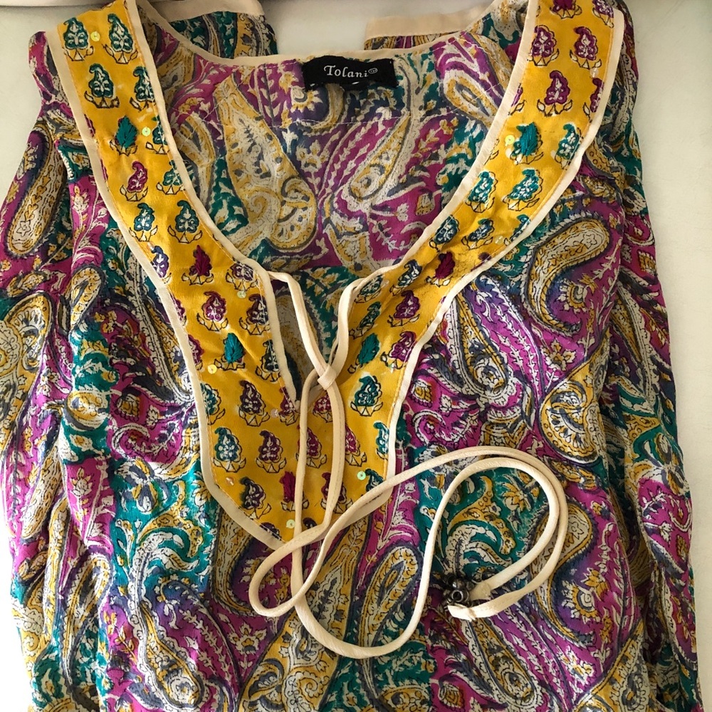 Tolani 100% silk designer Top